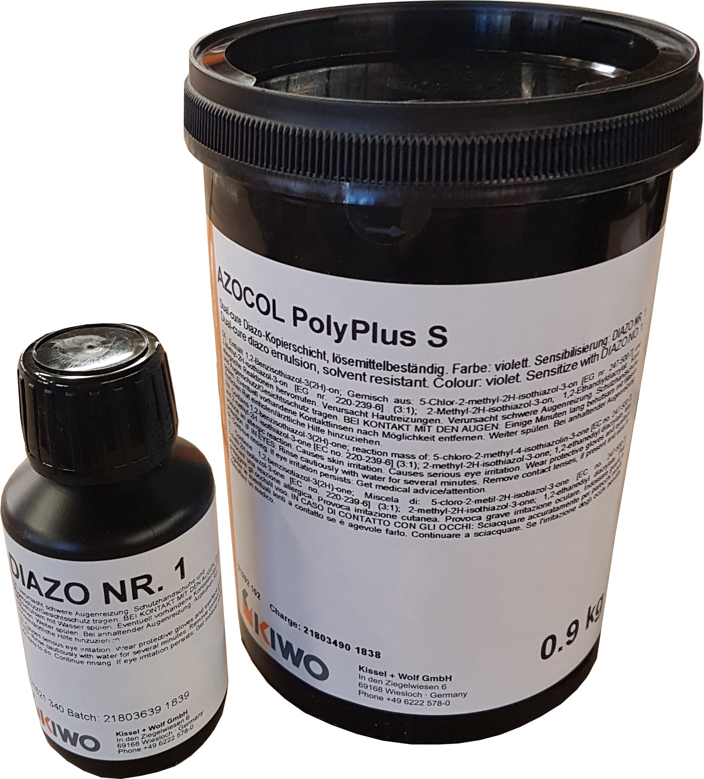Kiwo Azocol Poly-Plus S Emulsion - 0,9 Kg + Diazo Nr.1, 0,045Kg.