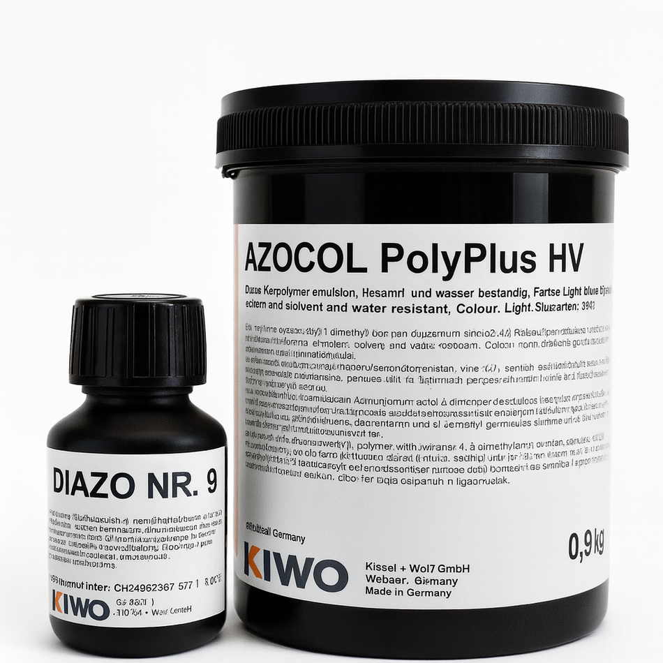 Kiwo Azocol Poly-Plus HV Emulsion - emulsija 0,9 Kg + diazas Nr. 9, 0,0023 KG