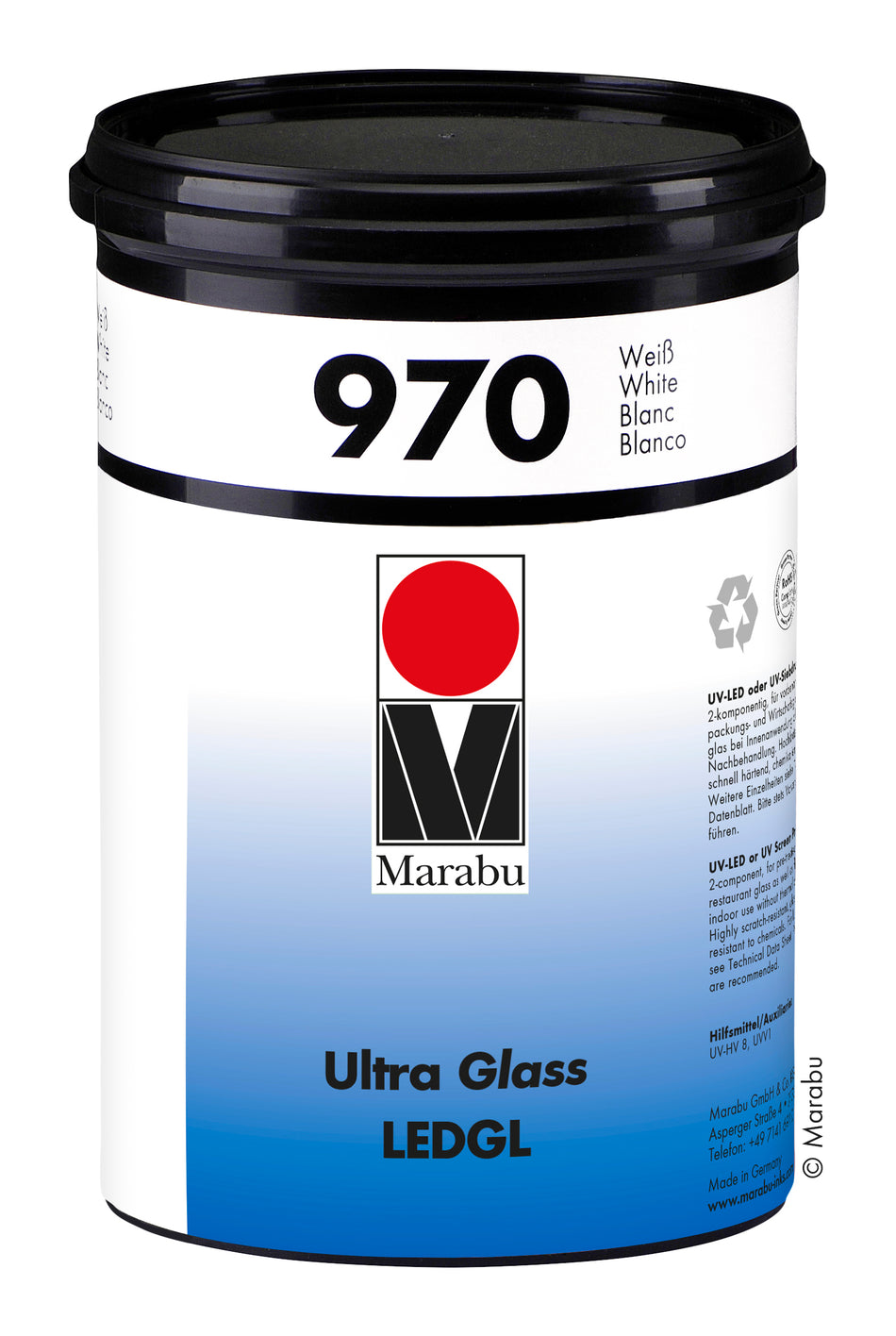 Marabu Ultra Glass LEDGL - Dažai, 1,0 L