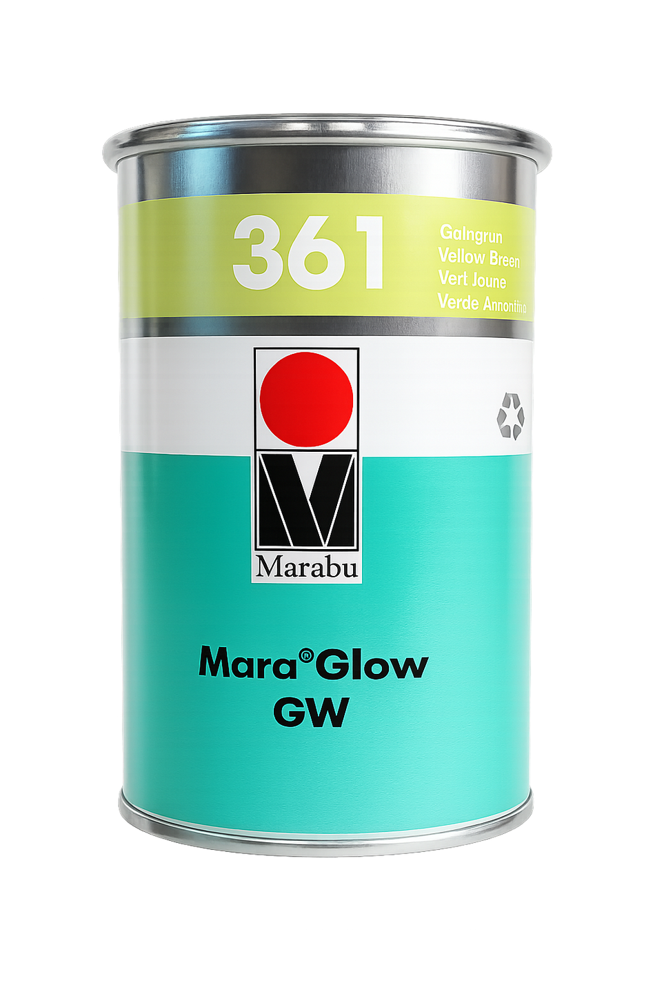 Marabu Mara Glow GW 361 Yellow Green - Dažai 1 Kg
