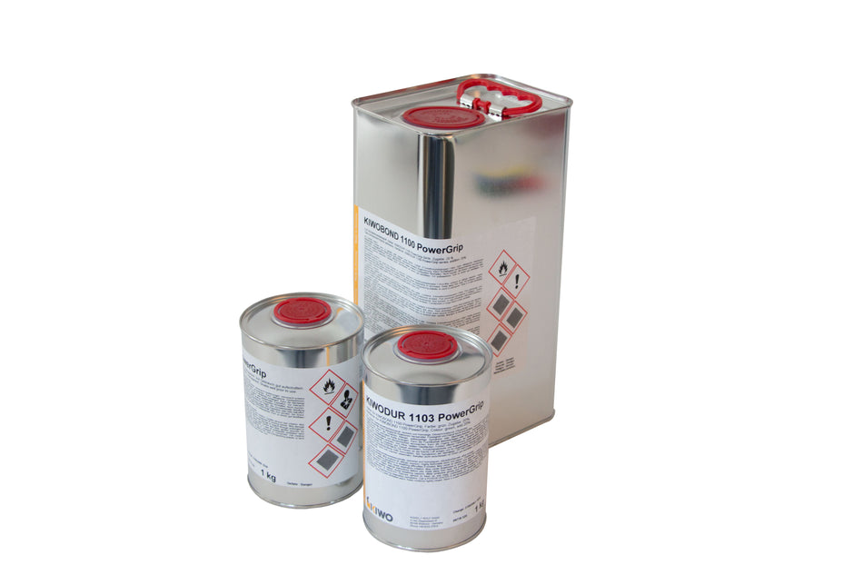 Kiwo Kiwobond 1100 PowerGrip - Klijai, 4,25 Kg + Kiwodur 1100 PowerGrip - Kietiklis, 1,0 Kg