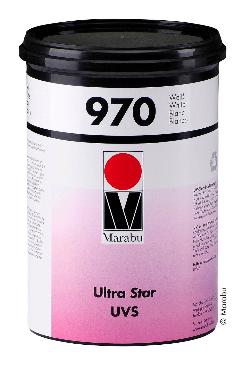 Marabu Ultrastar UVS - Dažai, 1,0 Kg